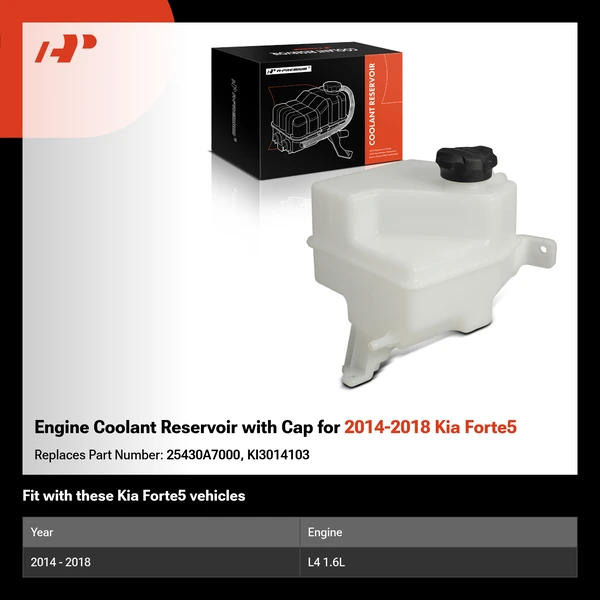 Engine Coolant Reservoir with Cap for 2014-2018 Kia Forte5