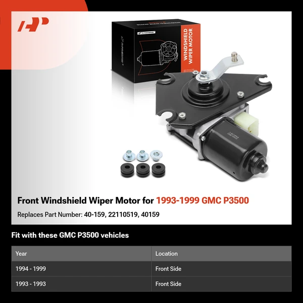 Front Windshield Wiper Motor for 1993-1999 GMC P3500