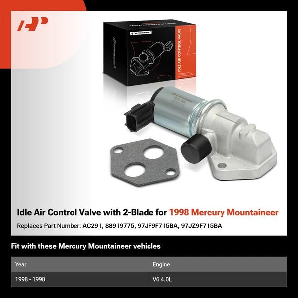 Idle Air Control Valve with 2-Blade for 1998 Mercury Mountaineer