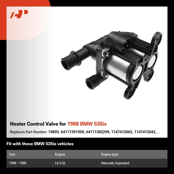 Heater Control Valve for 1988 BMW 535is