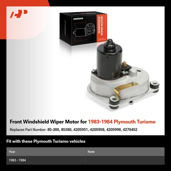 Front Windshield Wiper Motor for 1983-1984 Plymouth Turismo