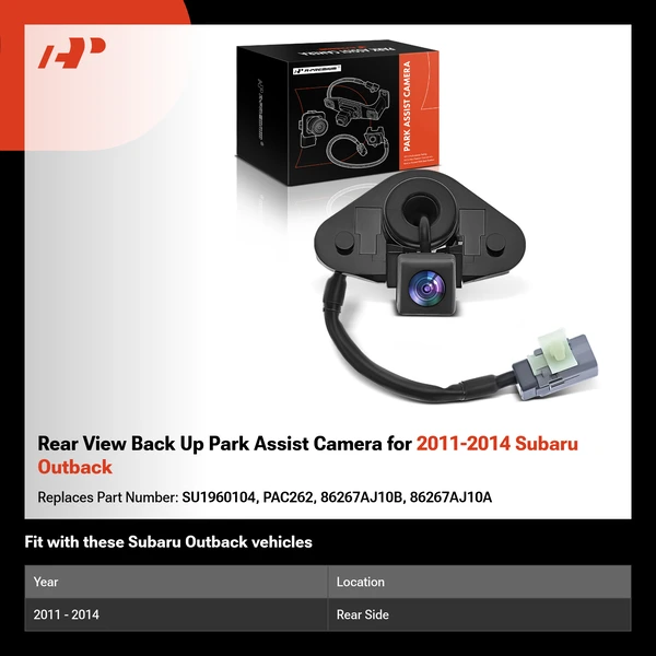 Rear View Back Up Park Assist Camera for 2011-2014 Subaru Outback