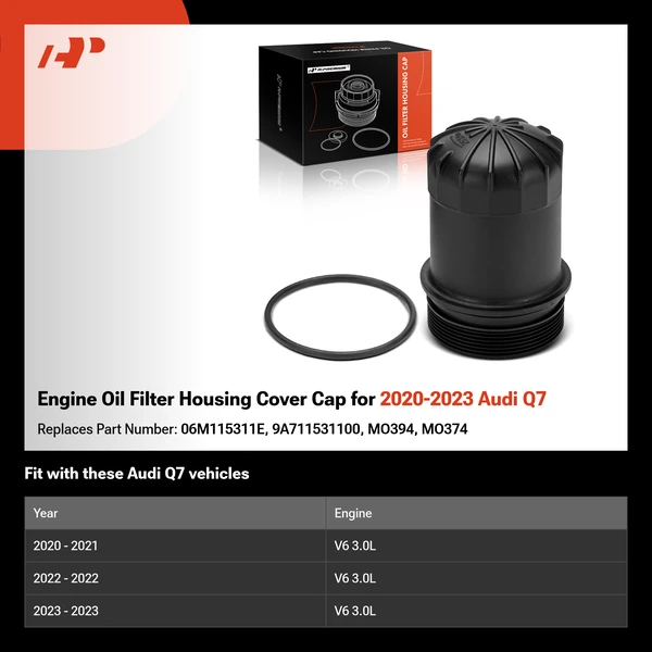 Engine Oil Filter Housing Cover Cap for 2020-2023 Audi Q7