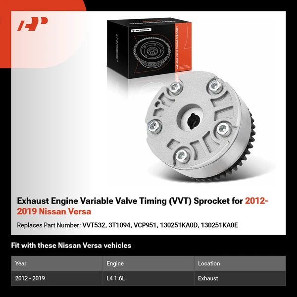 Exhaust Engine Variable Valve Timing (VVT) Sprocket for 2012-2019 Nissan Versa