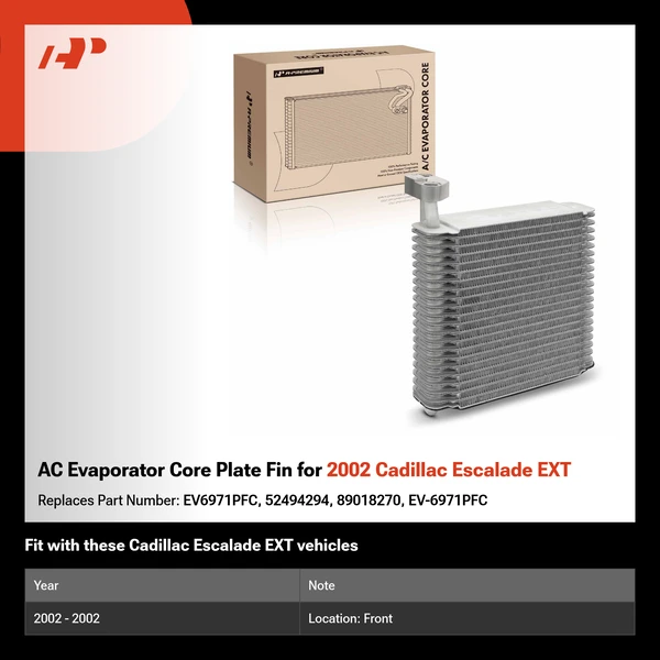 AC Evaporator Core Plate Fin for 2002 Cadillac Escalade EXT