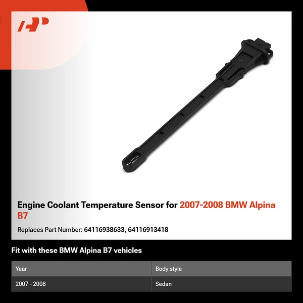 Engine Coolant Temperature Sensor for 2007-2008 BMW Alpina B7