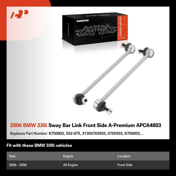 2006 BMW 330i Sway Bar Link Front Side A-Premium APCA4803