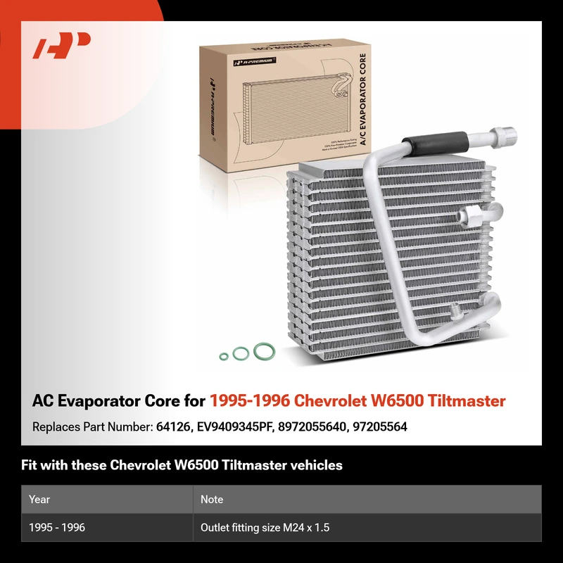 AC Evaporator Core for 1995-1996 Chevrolet W6500 Tiltmaster