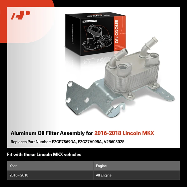 Aluminum Oil Filter Assembly for 2016-2018 Lincoln MKX