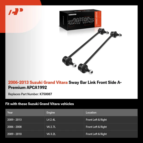 2006-2013 Suzuki Grand Vitara Sway Bar Link Front Side A-Premium APCA1992