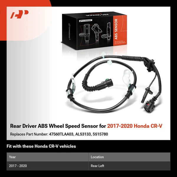 Rear Driver ABS Wheel Speed Sensor for 2017-2020 Honda CR-V
