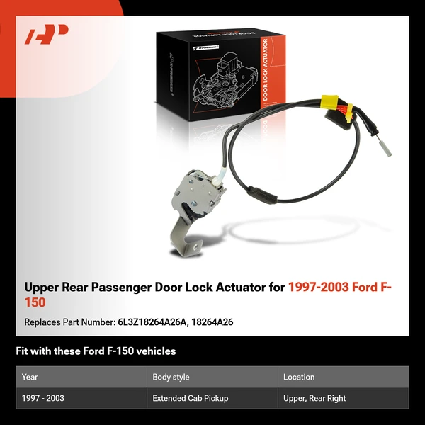 Upper Rear Passenger Door Lock Actuator for 1997-2003 Ford F-150