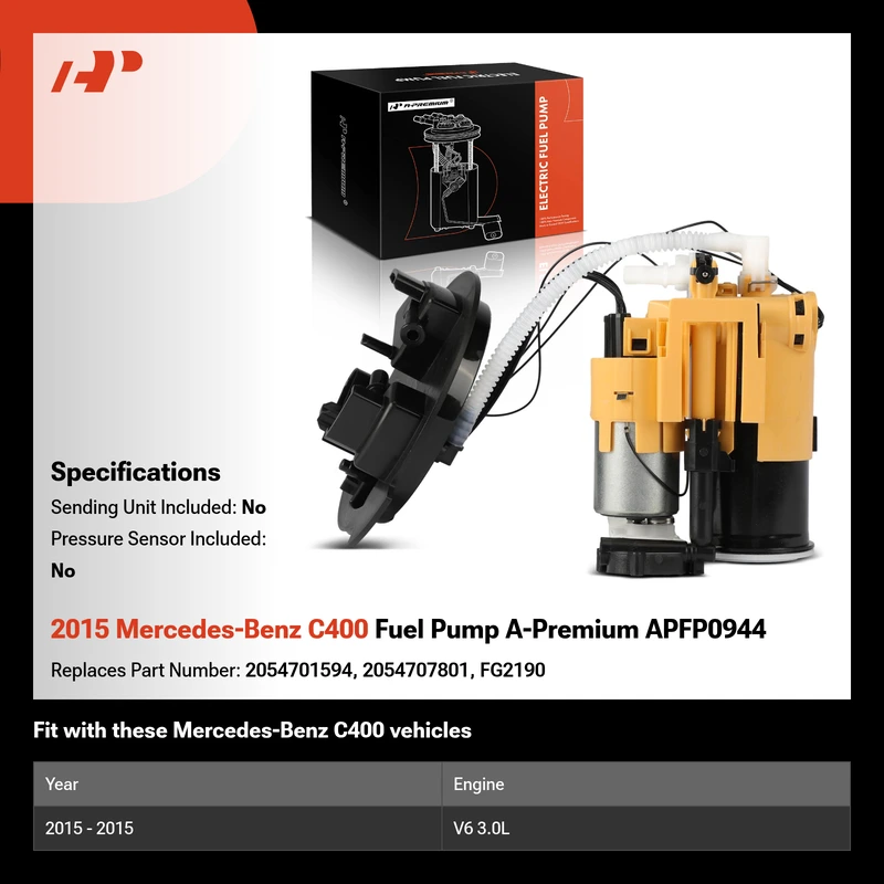 2015 Mercedes-Benz C400 Fuel Pump A-Premium APFP0944