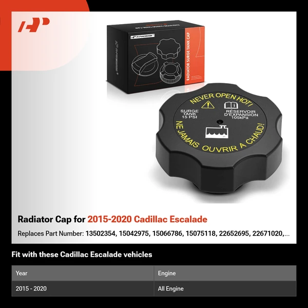 Radiator Cap for 2015-2020 Cadillac Escalade