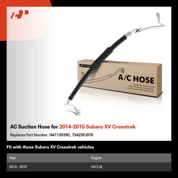 AC Suction Hose for 2014-2015 Subaru XV Crosstrek