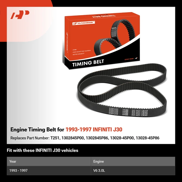 Engine Timing Belt for 1993-1997 INFINITI J30