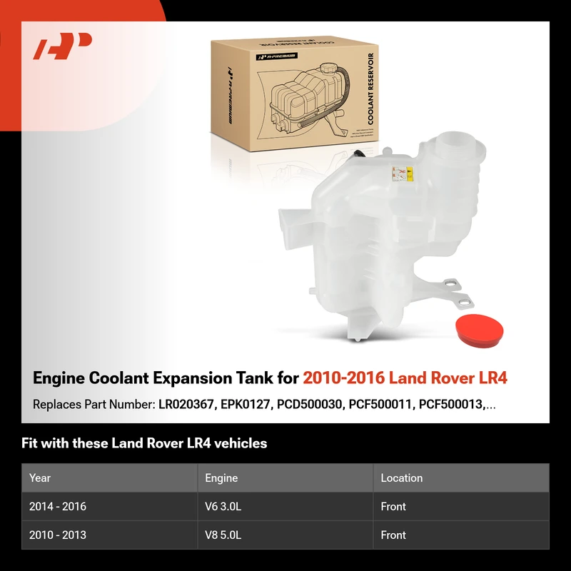Engine Coolant Expansion Tank for 2010-2016 Land Rover LR4