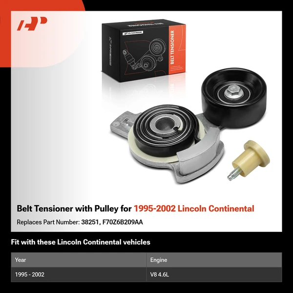 Belt Tensioner with Pulley for 1995-2002 Lincoln Continental