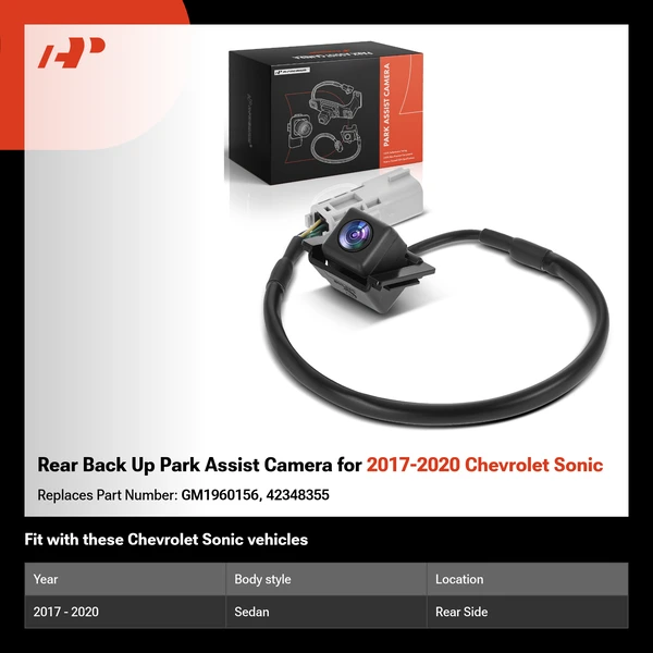 Rear Back Up Park Assist Camera for 2017-2020 Chevrolet Sonic