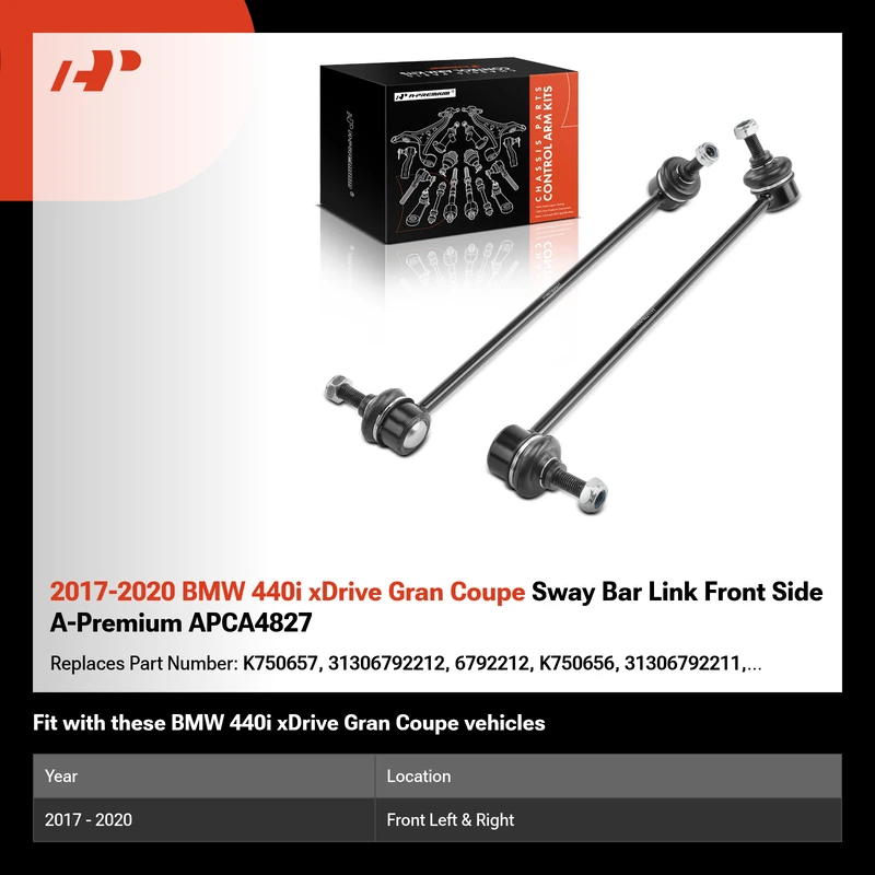 2017-2020 BMW 440i xDrive Gran Coupe Sway Bar Link Front Side A-Premium APCA4827