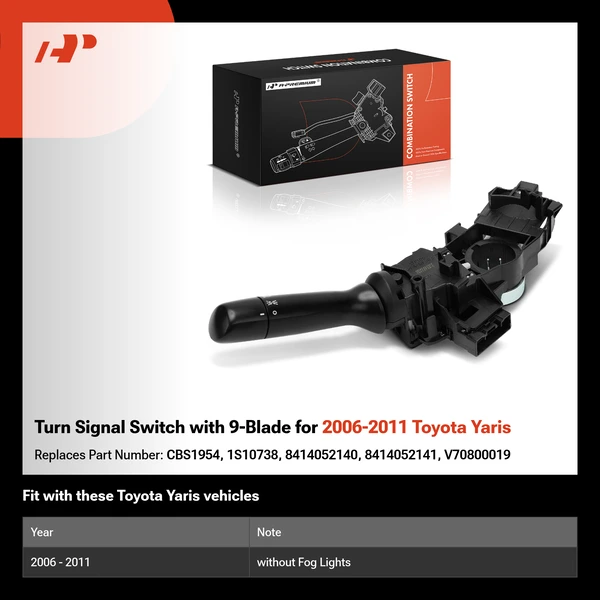 Turn Signal Switch with 9-Blade for 2006-2011 Toyota Yaris
