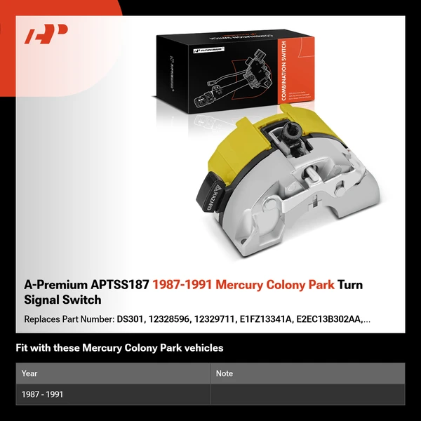 A-Premium APTSS187 1987-1991 Mercury Colony Park Turn Signal Switch
