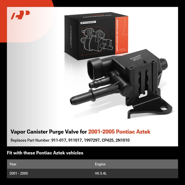 Vapor Canister Purge Valve for 2001-2005 Pontiac Aztek