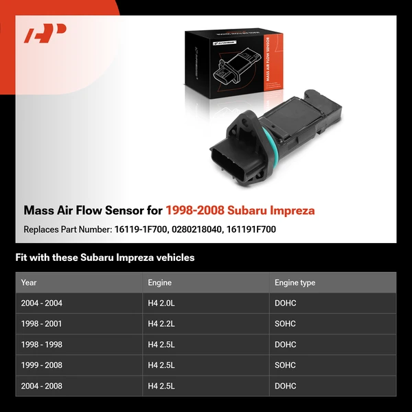 Mass Air Flow Sensor for 1998-2008 Subaru Impreza
