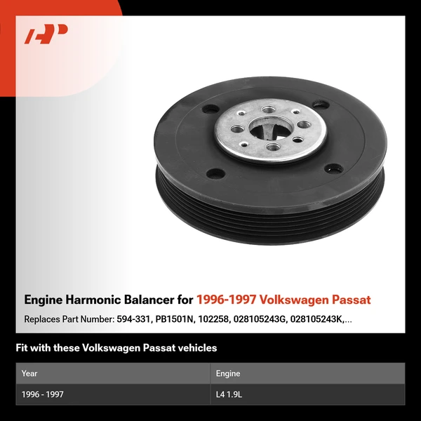 Engine Harmonic Balancer for 1996-1997 Volkswagen Passat