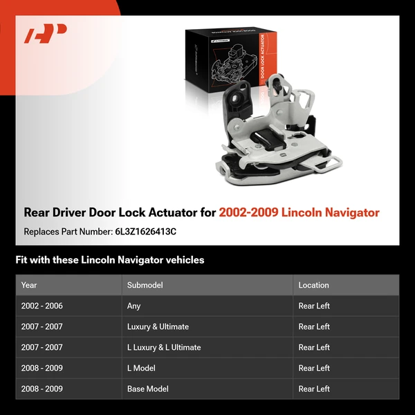 Rear Driver Door Lock Actuator for 2002-2009 Lincoln Navigator