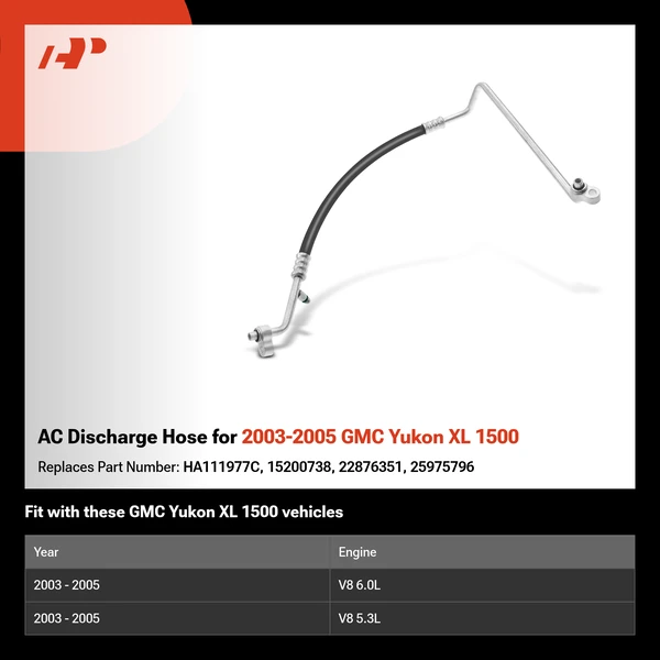 AC Discharge Hose for 2003-2005 GMC Yukon XL 1500
