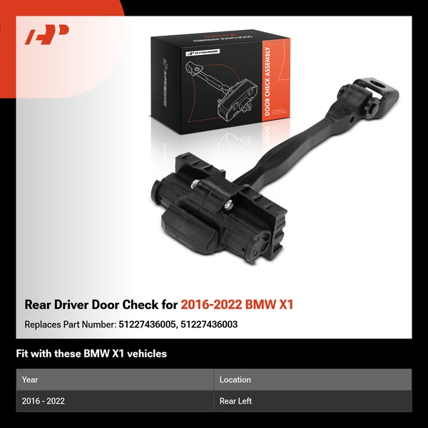 Rear Driver Door Check for 2016-2022 BMW X1