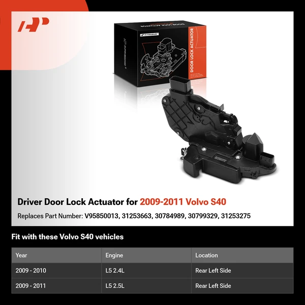 Driver Door Lock Actuator for 2009-2011 Volvo S40