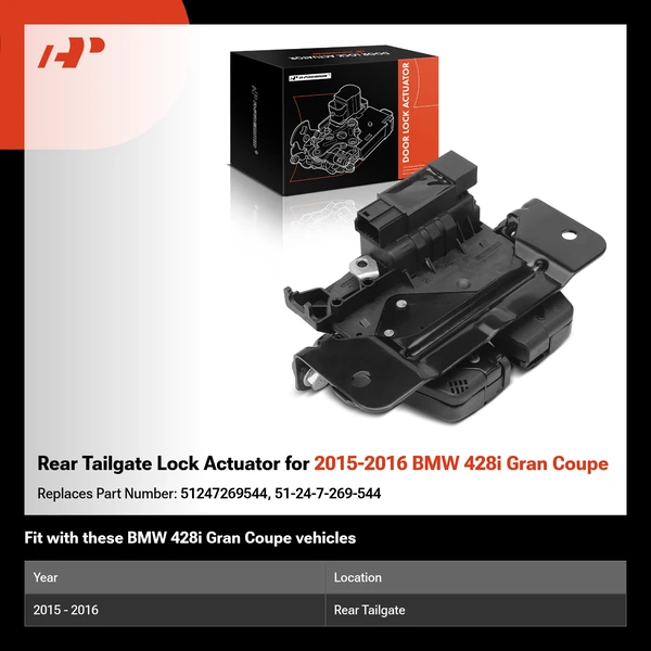 Rear Tailgate Lock Actuator for 2015-2016 BMW 428i Gran Coupe