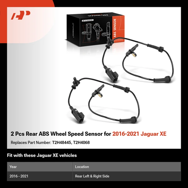 2 Pcs Rear ABS Wheel Speed Sensor for 2016-2021 Jaguar XE