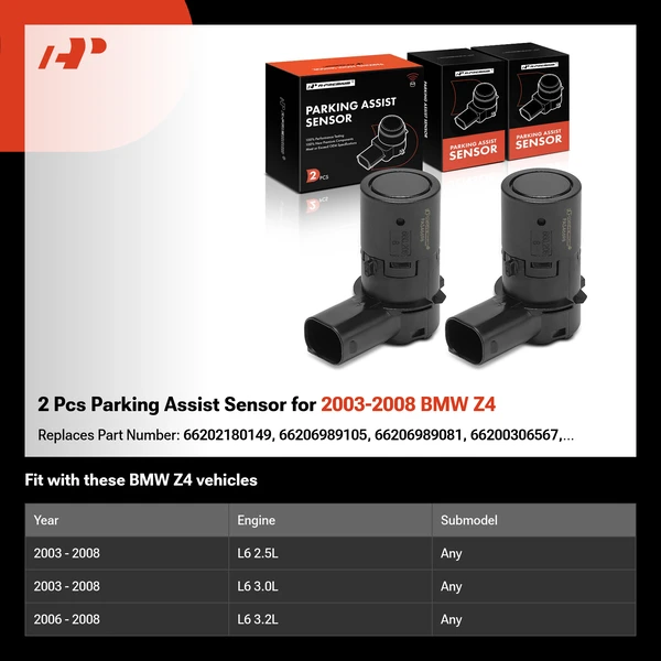 2 Pcs Parking Assist Sensor for 2003-2008 BMW Z4