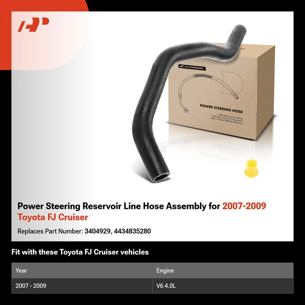 Power Steering Reservoir Line Hose Assembly for 2007-2009 Toyota FJ Cruiser