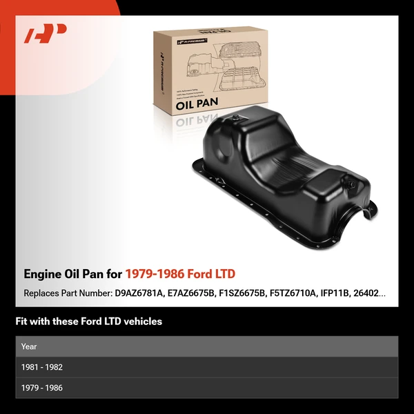 Engine Oil Pan for 1979-1986 Ford LTD