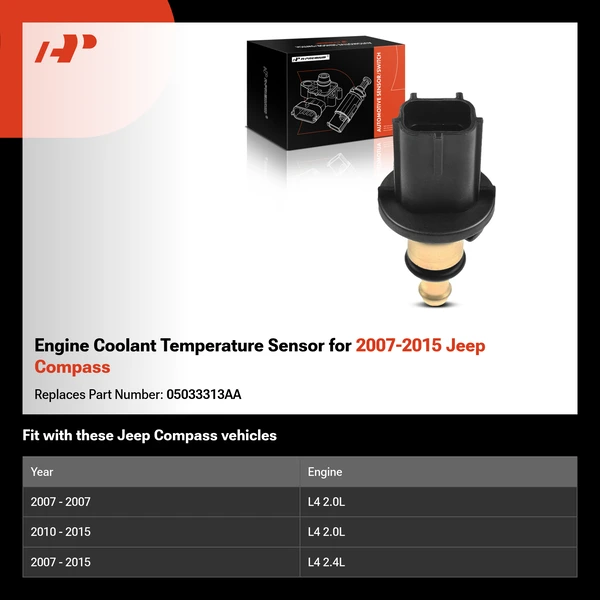 Engine Coolant Temperature Sensor for 2007-2015 Jeep Compass