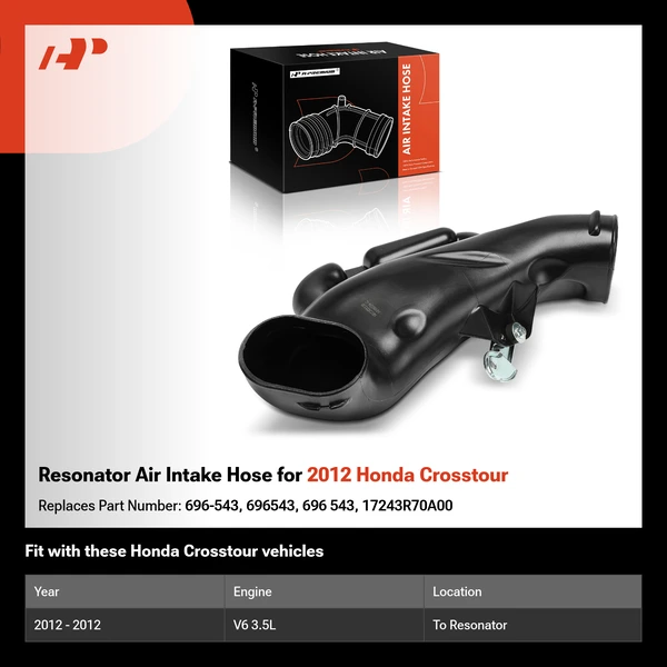 Resonator Air Intake Hose for 2012 Honda Crosstour