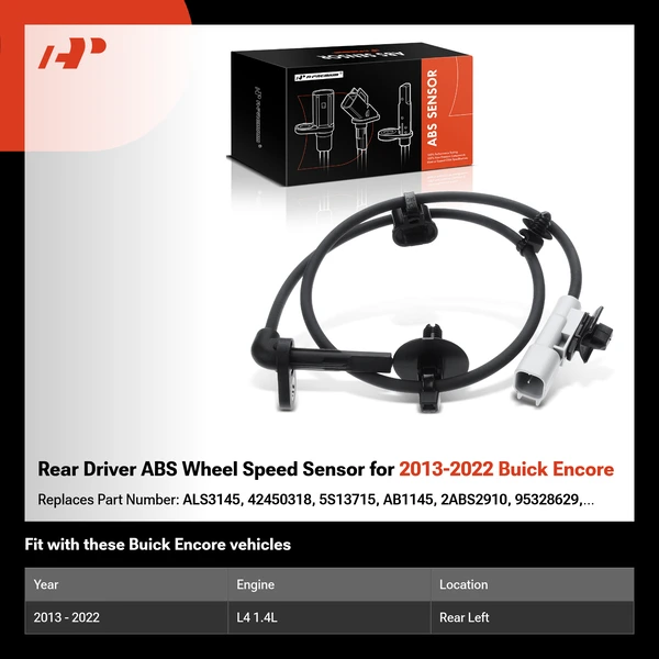 Rear Driver ABS Wheel Speed Sensor for 2013-2022 Buick Encore