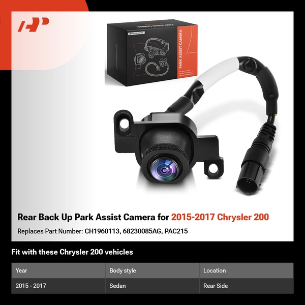 Rear Back Up Park Assist Camera for 2015-2017 Chrysler 200