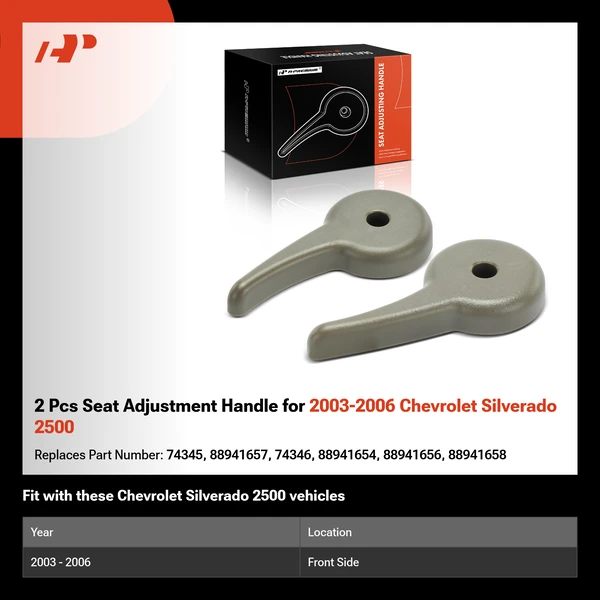 2 Pcs Seat Adjustment Handle for 2003-2006 Chevrolet Silverado 2500