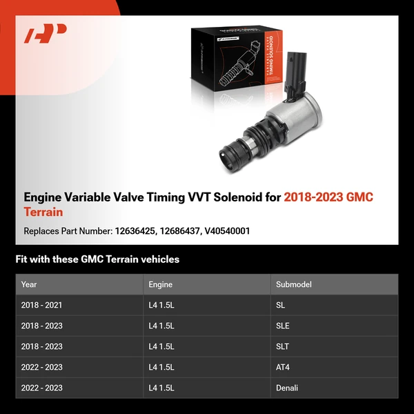 Engine Variable Valve Timing VVT Solenoid for 2018-2023 GMC Terrain