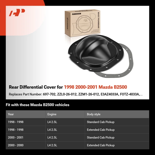 Rear Differential Cover for 1998 2000-2001 Mazda B2500