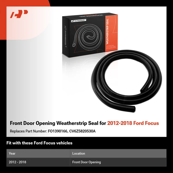 Front Door Opening Weatherstrip Seal for 2012-2018 Ford Focus