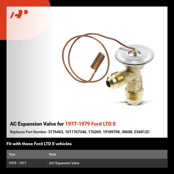 AC Expansion Valve for 1977-1979 Ford LTD II