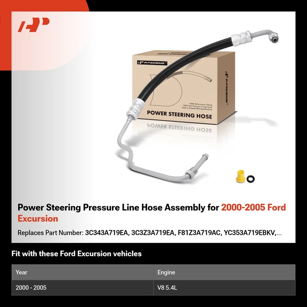Power Steering Pressure Line Hose Assembly for 2000-2005 Ford Excursion