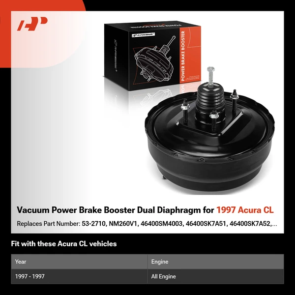 Vacuum Power Brake Booster Dual Diaphragm for 1997 Acura CL