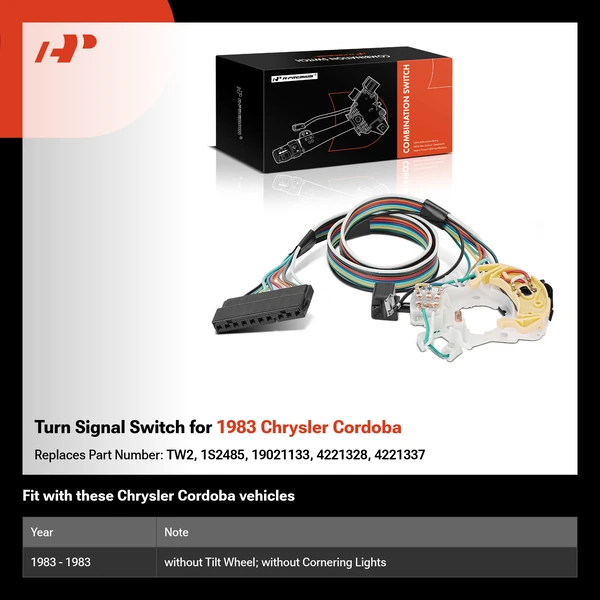 Turn Signal Switch for 1983 Chrysler Cordoba